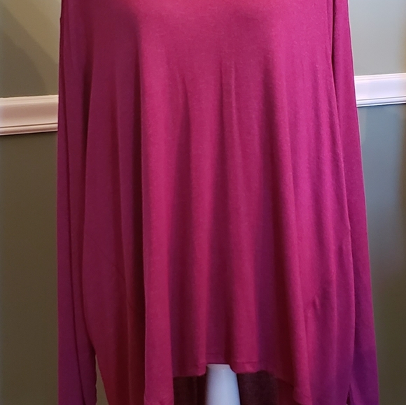 Ava & Viv Sweater Top Plus 3X Long Sleeve Berry Purple NWT - Picture 15 of 15